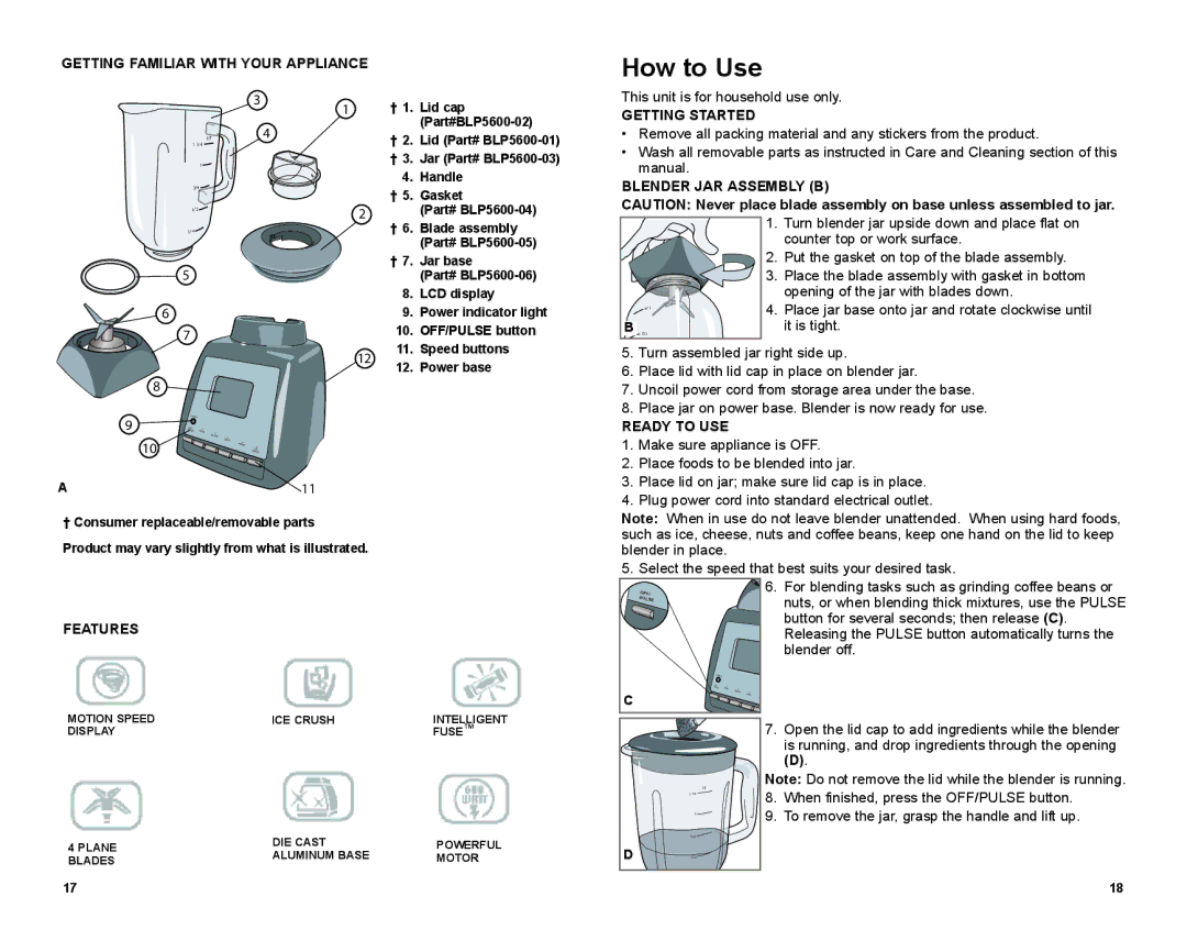 Black & Decker BLP5601KT manual How to Use 